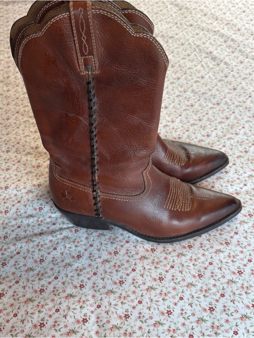 Patricia Nash Brown Leather Western Cowboy Boots